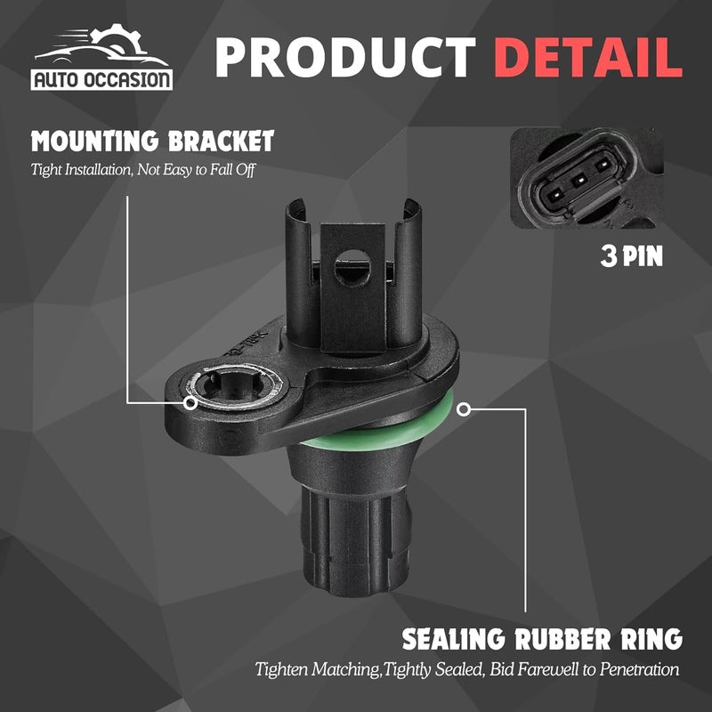 AUTO OCCASION 13627525014 2Pack Camshaft Position Sensor with Connector Replacement for BMW 528i 535i X6 325i 325xi 330i 330xi 328i 335i 1 Series M - Image 4